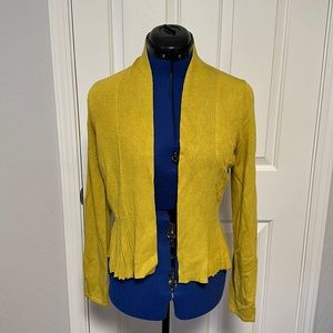 Anthropologie Knit Ruffle Cardigan
